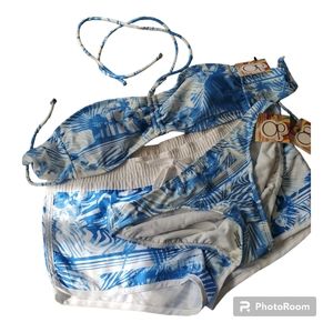 NWT OP bikini and shorts 3 piece set